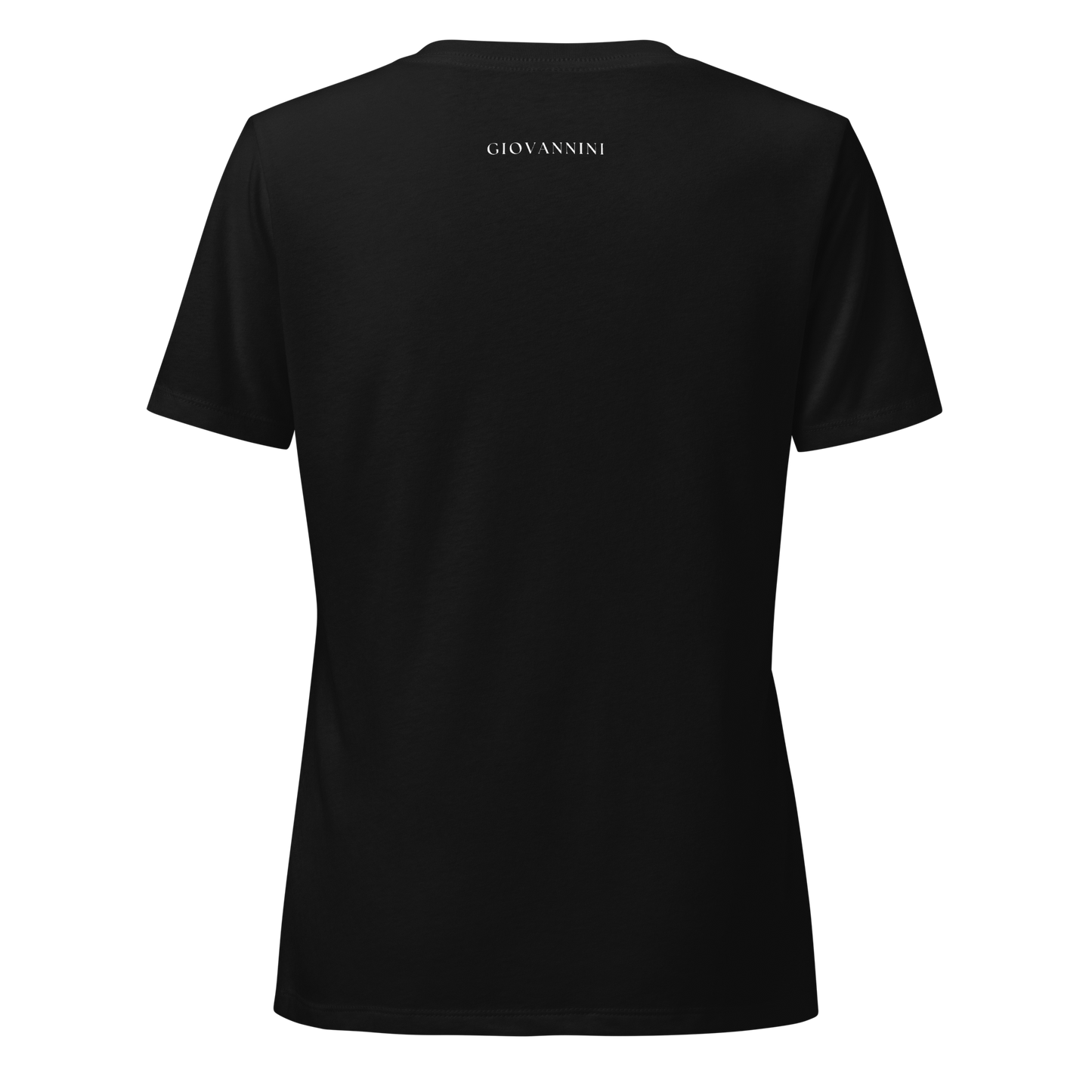 Women's V-Neck T-Shirt with Minimalist Cross & Heart Design