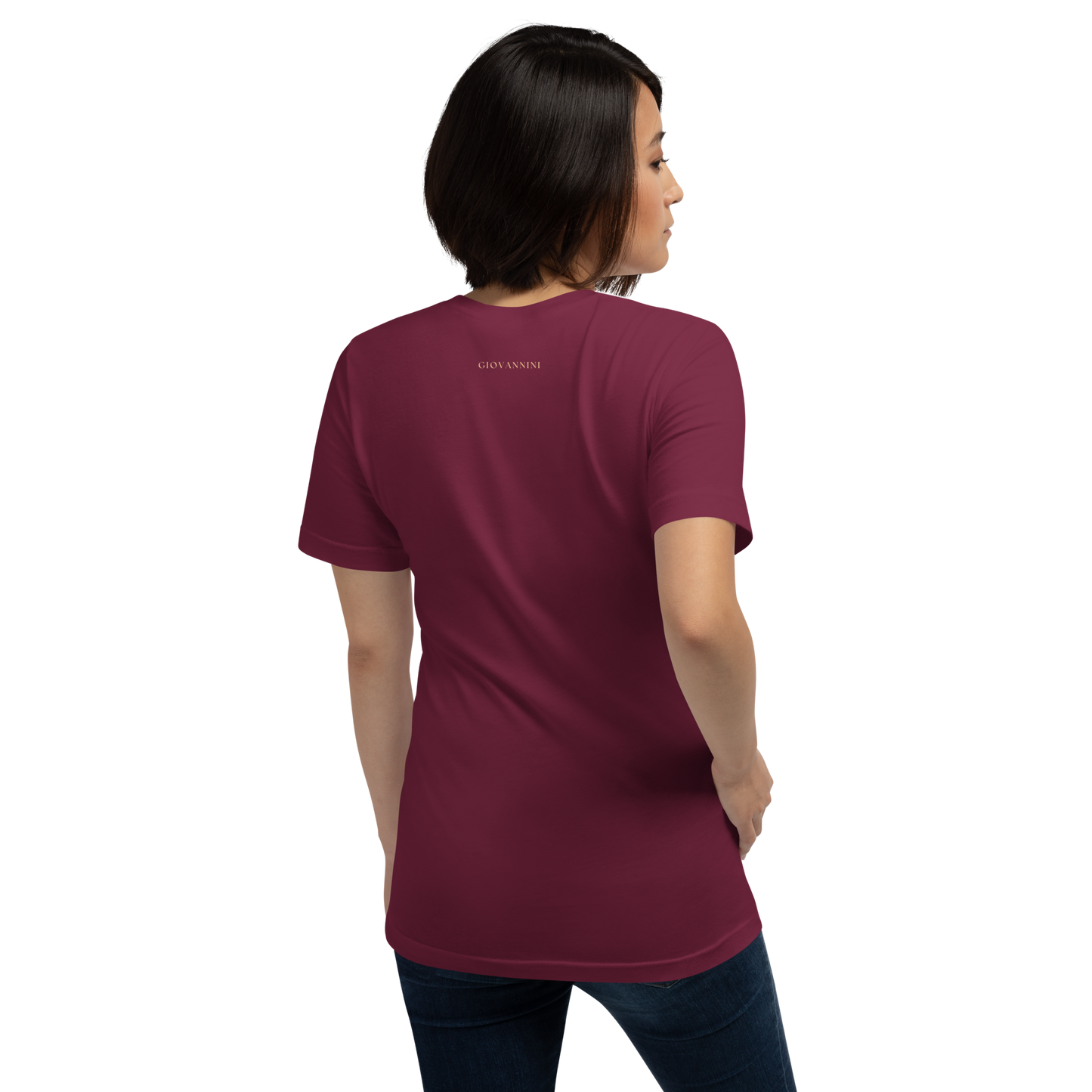 Unisex t-shirt with a clean design featuring the name YHWH and a verse from Scripture.